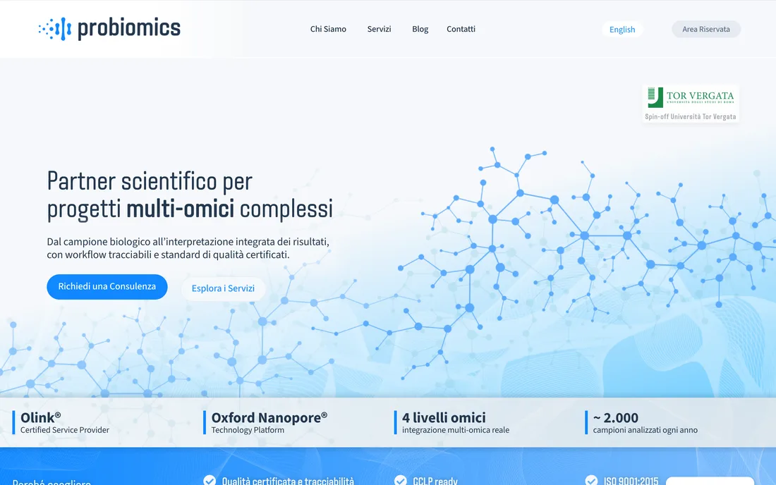 Preview of probiomics.it